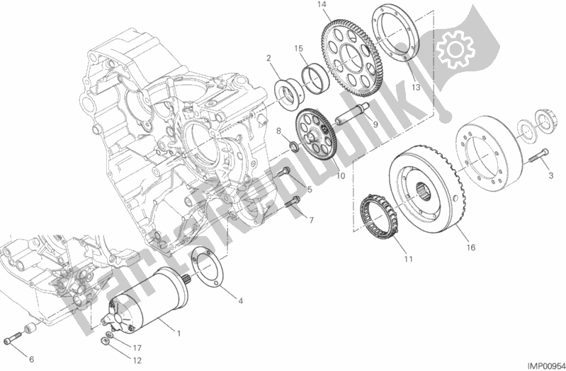 Alle onderdelen voor de Elektrisch Starten En Ontsteken van de Ducati Diavel Xdiavel S 1260 2016